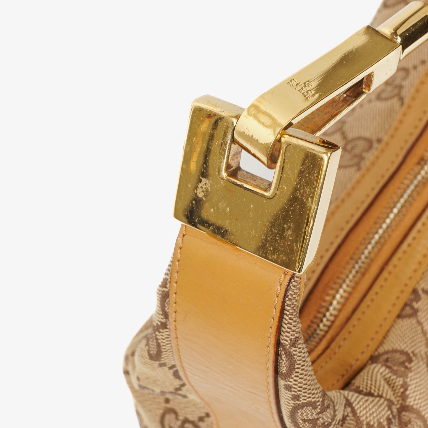 Gucci GG Canvas And Leather Shoulder Hobo Bag