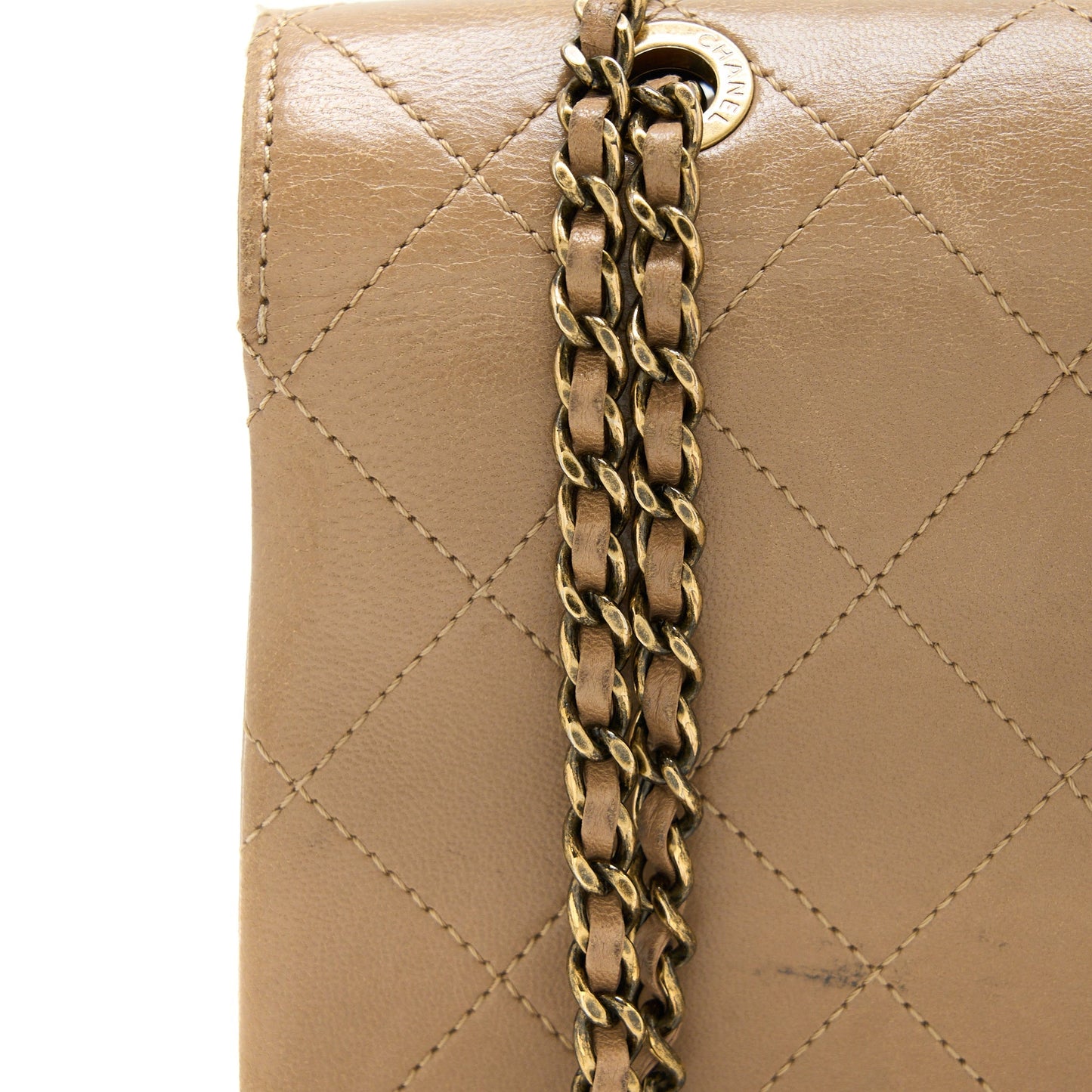 Chanel Messenger Flap Bag Lambskin Beige