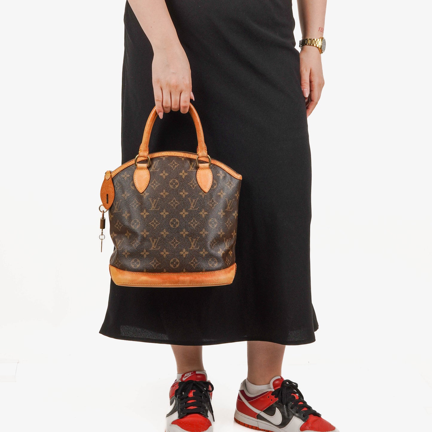 Louis Vuitton Lockit Vertical PM Monogram Canvas Handbag