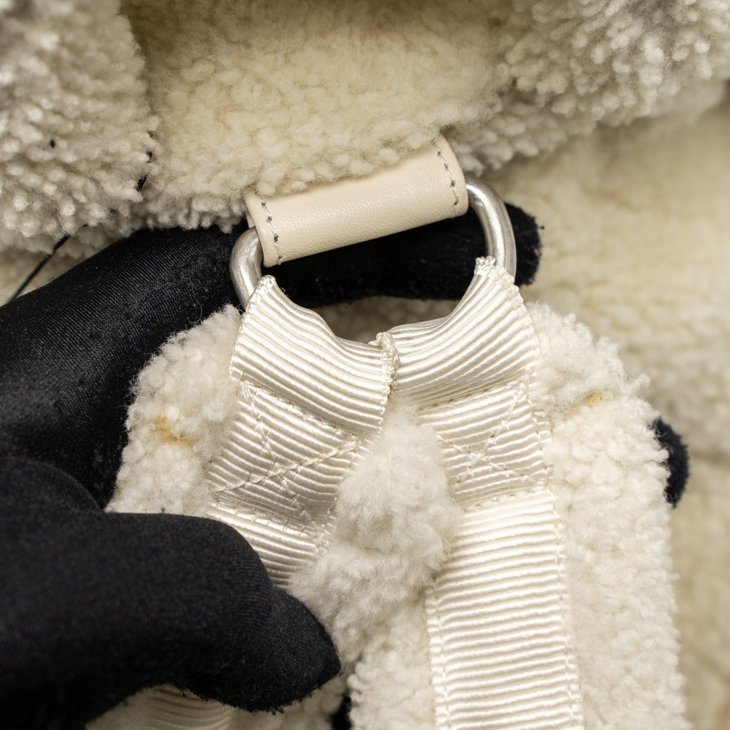 Chanel 19B Backpack Shearling White/Multicolour