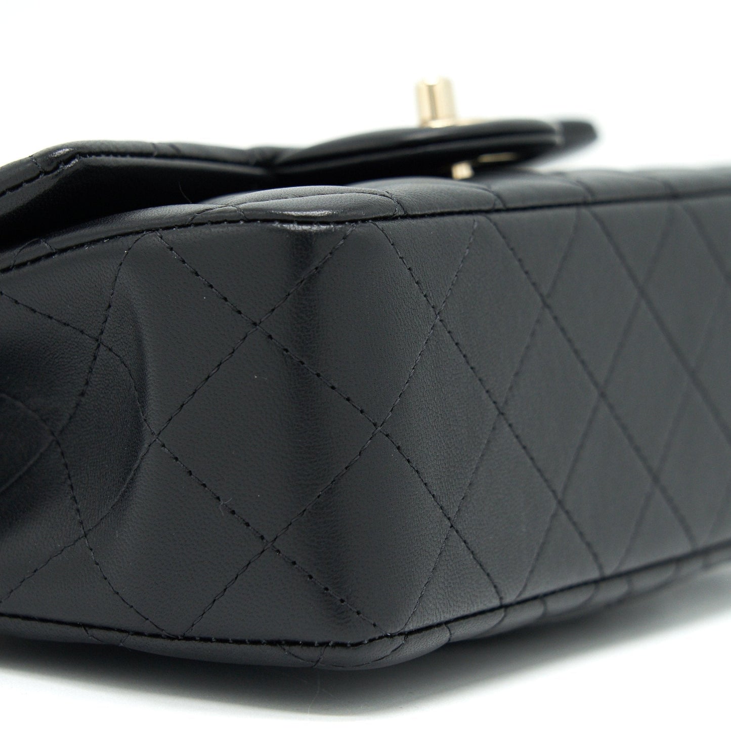 Chanel 21K Top Handle Mini Rectangular Flap Bag Black