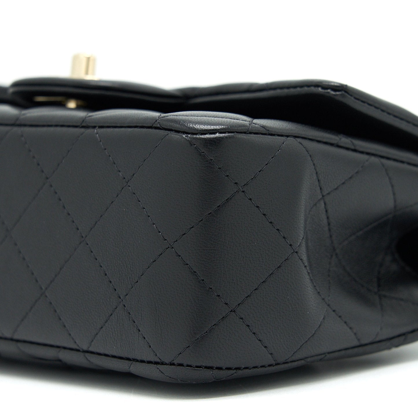 Chanel 21K Top Handle Mini Rectangular Flap Bag Black