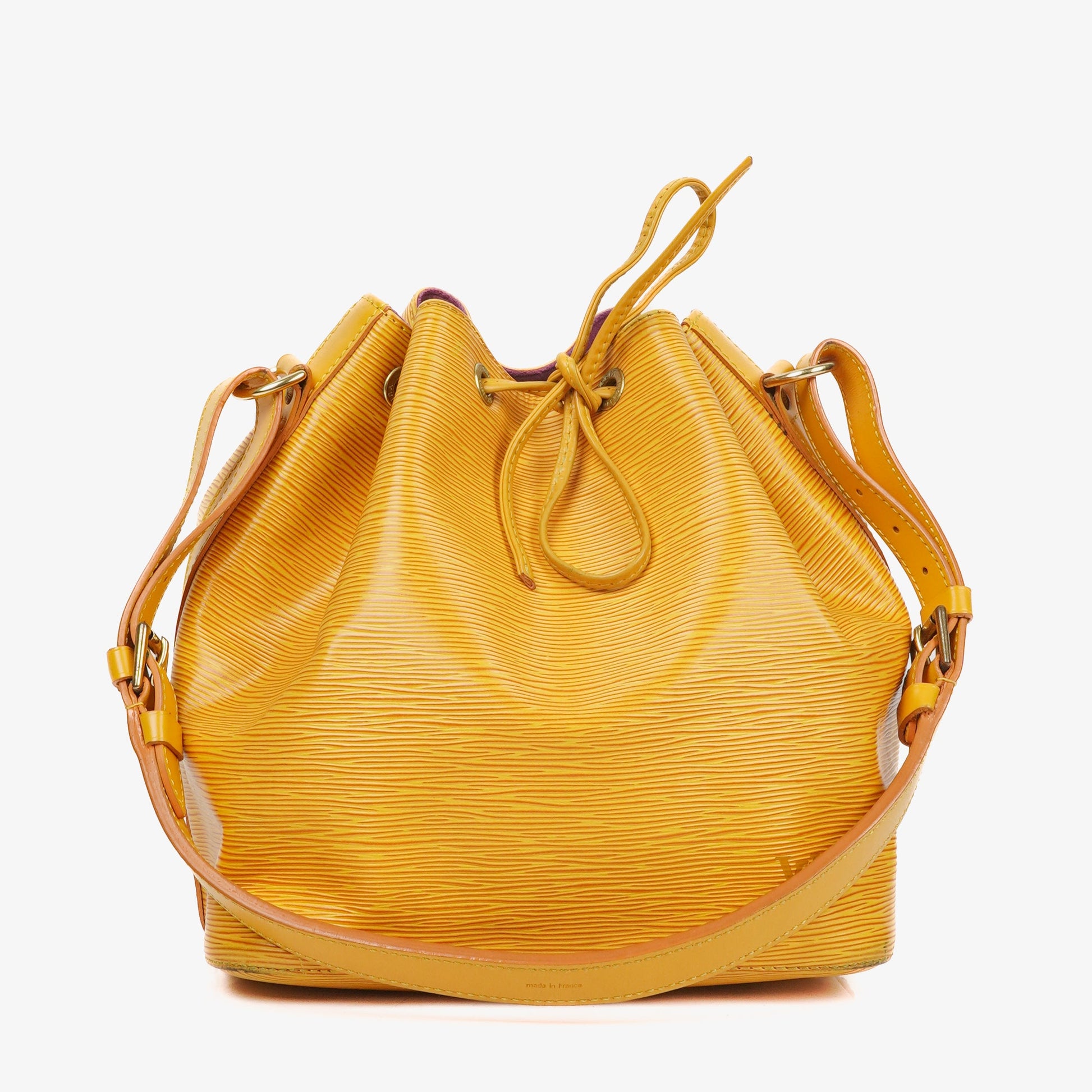 Louis Vuitton Petit Noe Yellow EPI Leather Shoulder Bag
