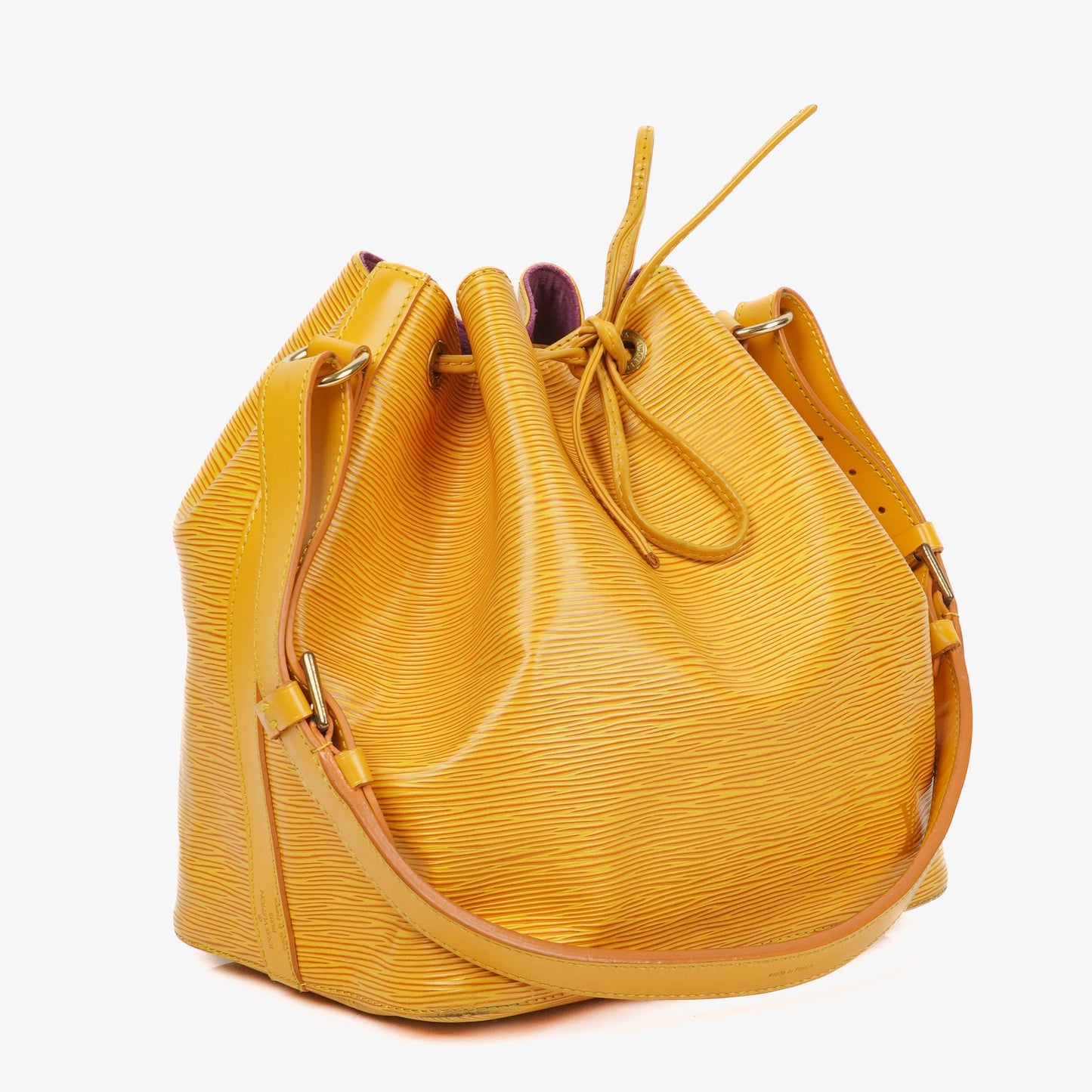 Louis Vuitton Petit Noe Yellow EPI Leather Shoulder Bag