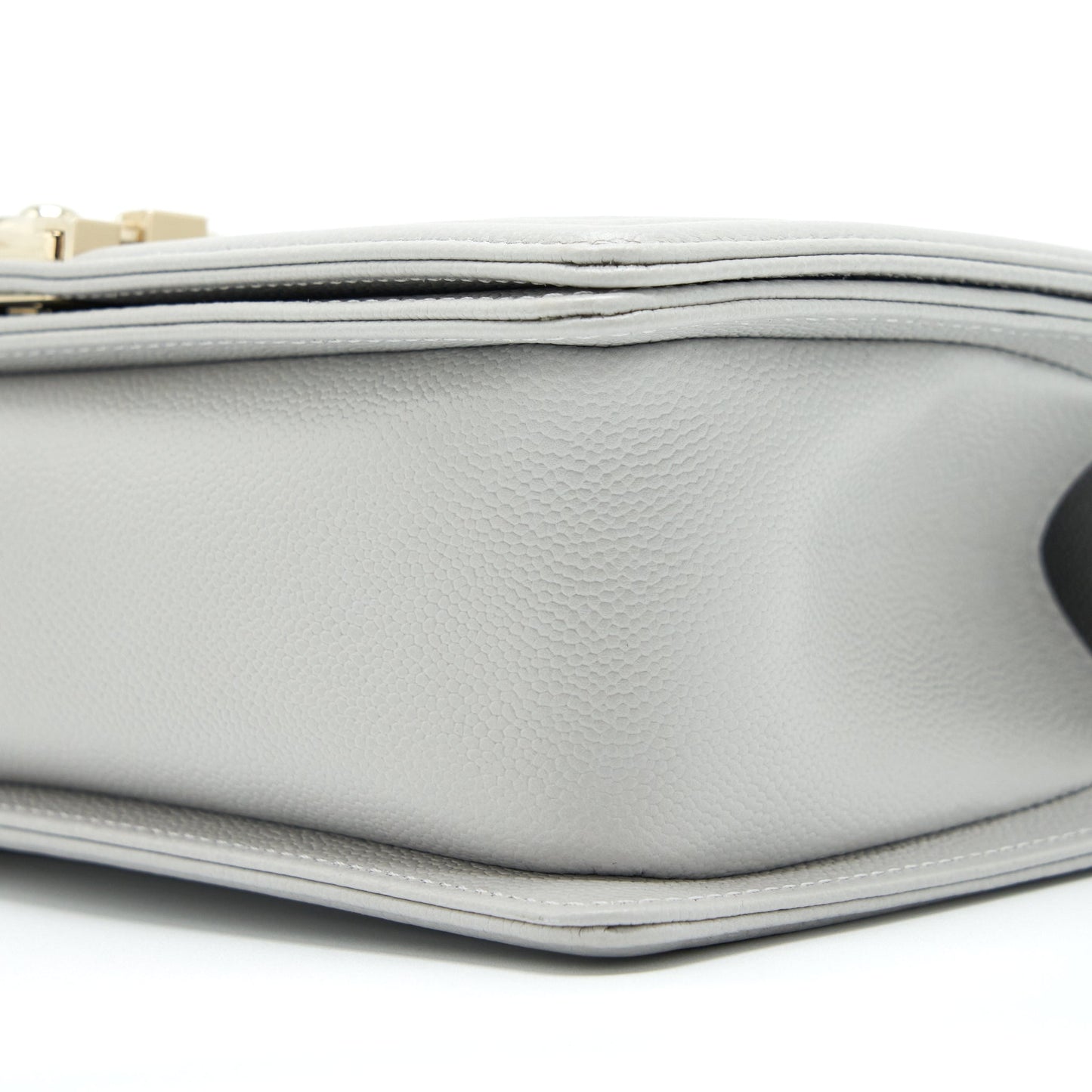 Chanel Medium Boy Bag Caviar Light Grey