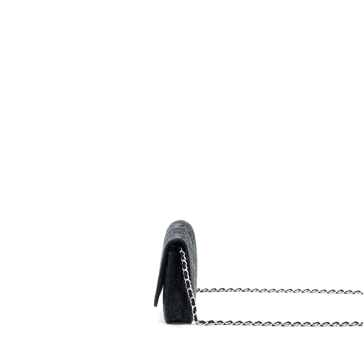 Chanel Seasonal Wallet On Chain Fabric Black