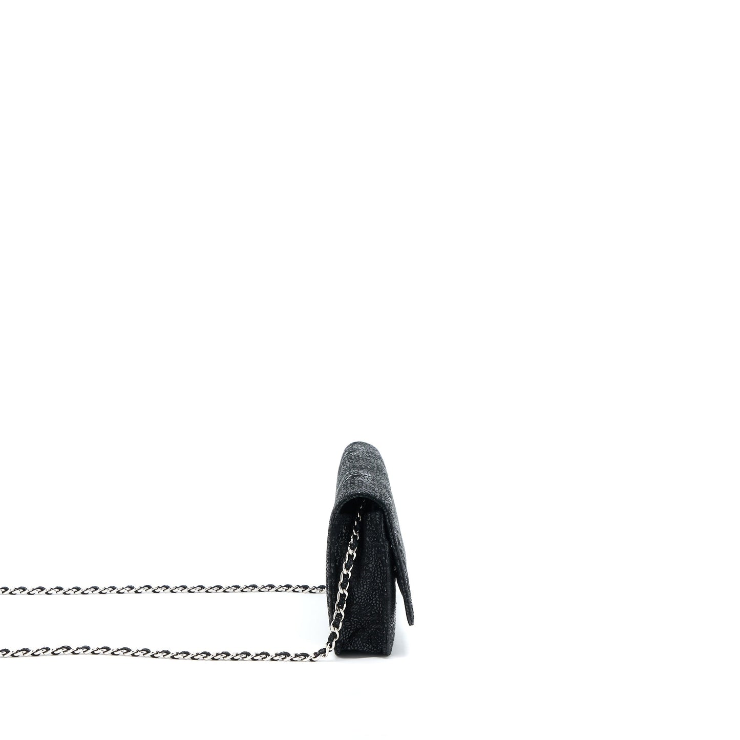Chanel Seasonal Wallet On Chain Fabric Black