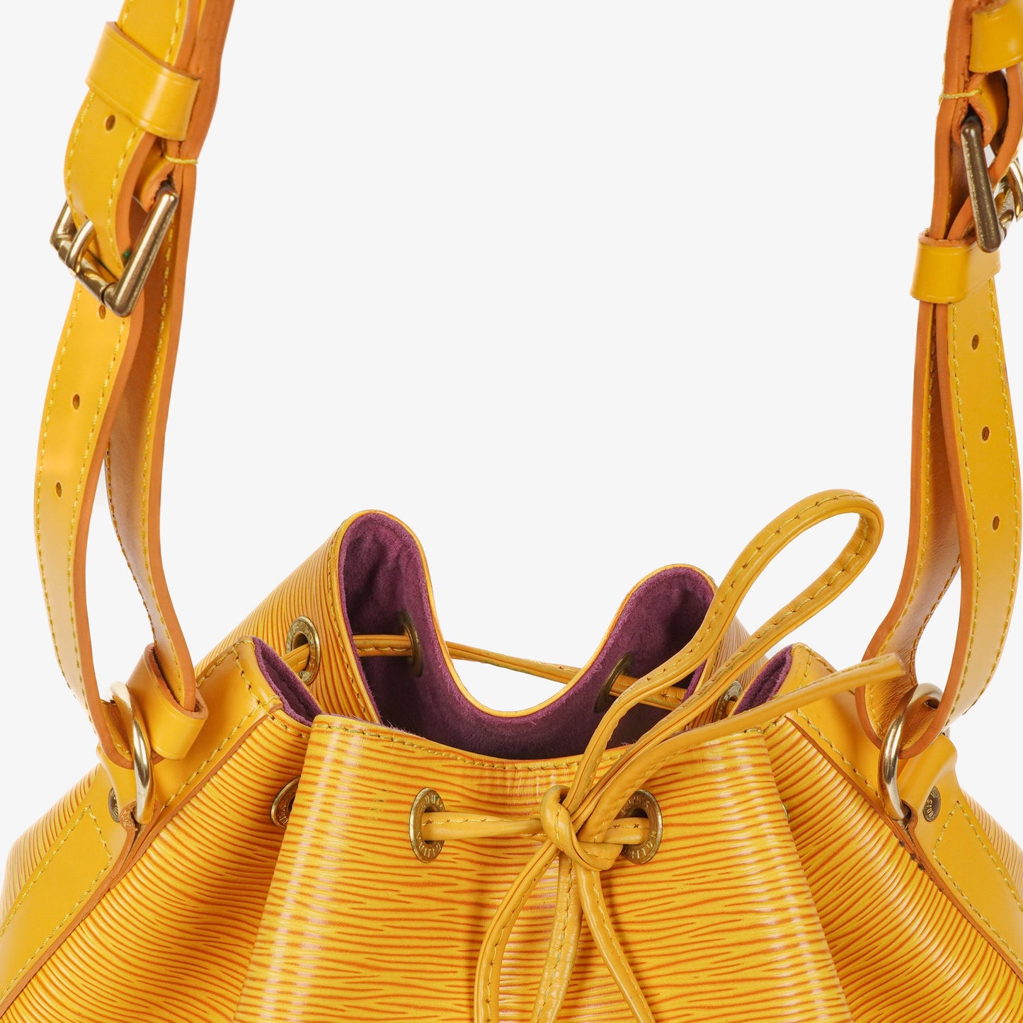 Louis Vuitton Petit Noe Yellow EPI Leather Shoulder Bag