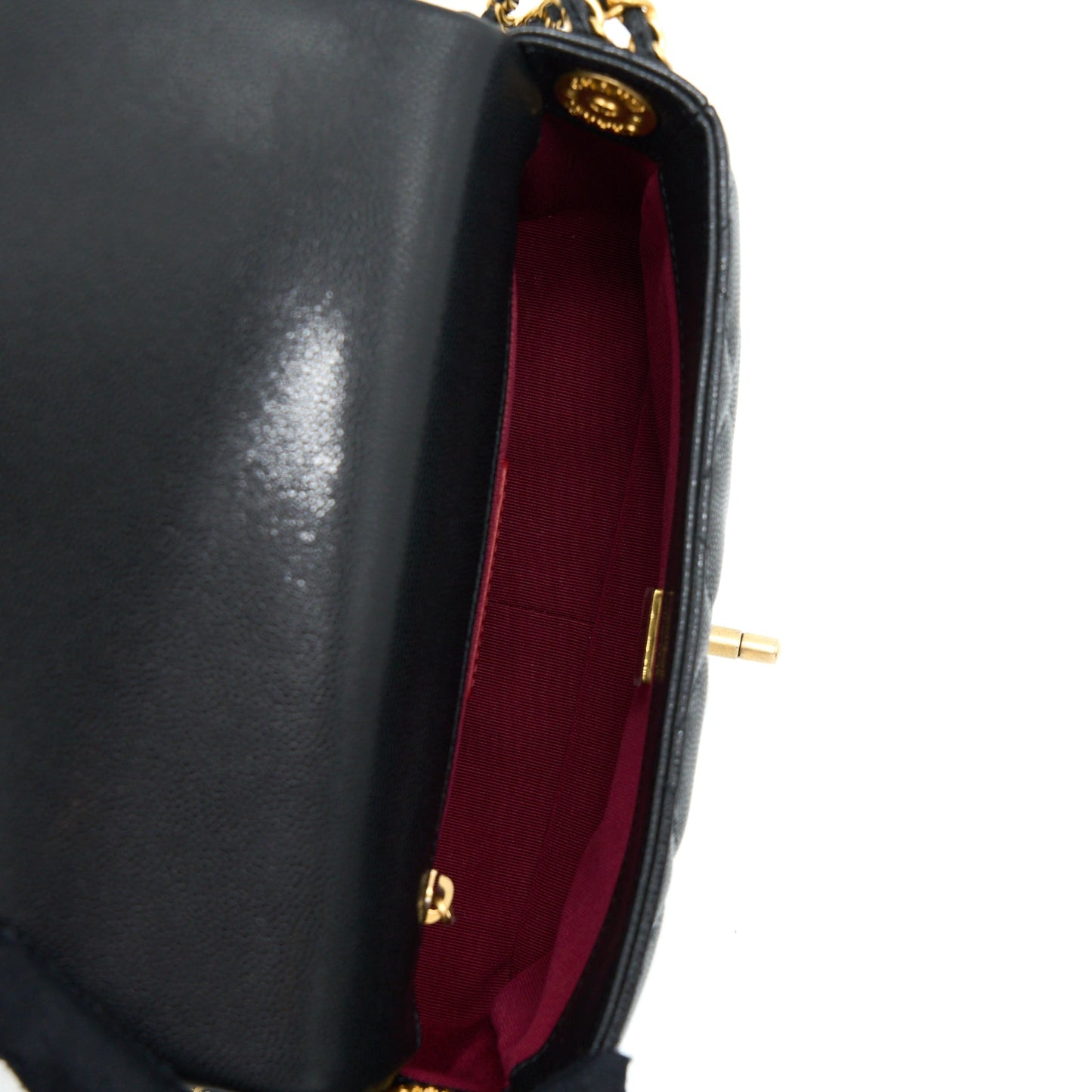 Chanel 22A Small Flap Bag Caviar Black Brushed Gold Hardware