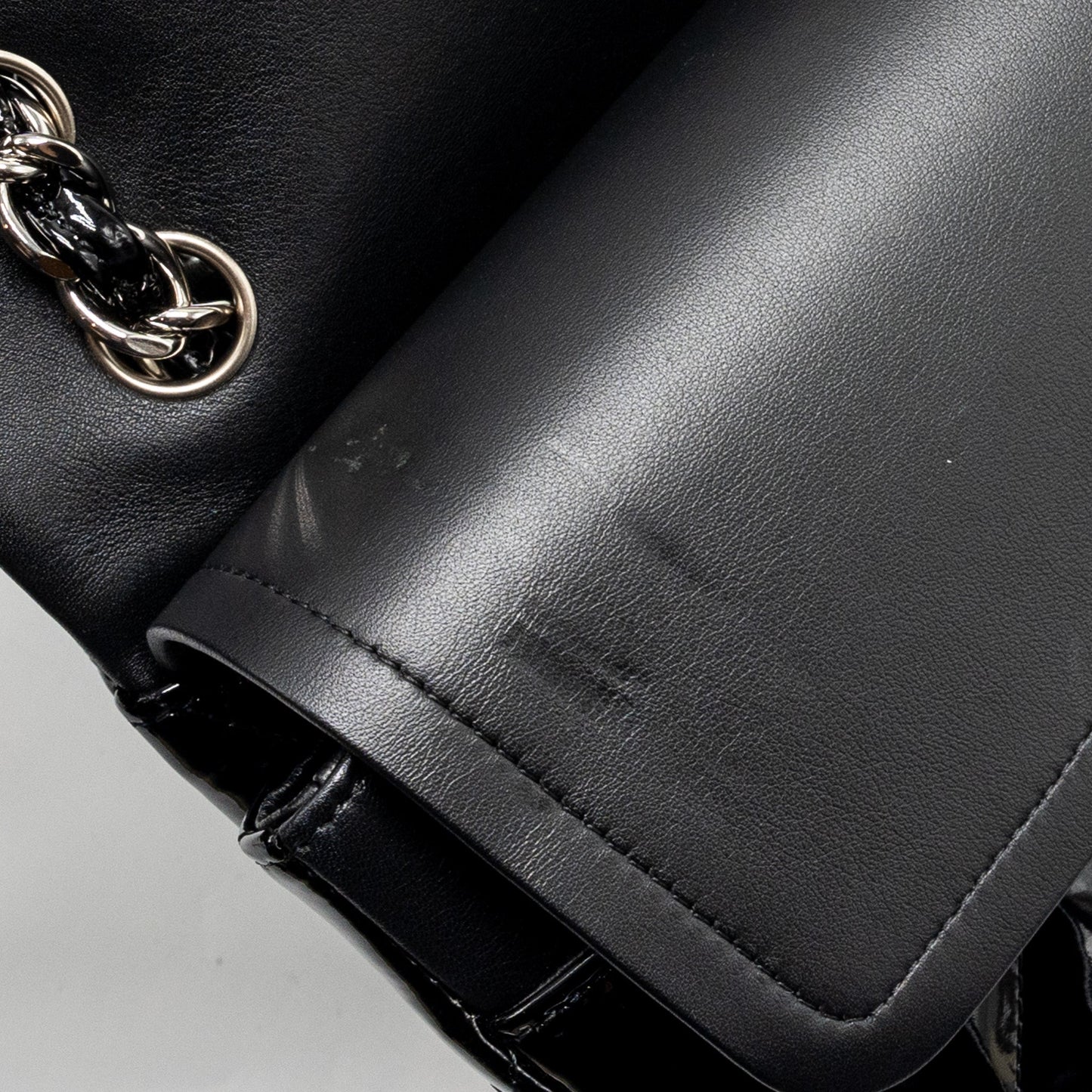 Chanel Jumbo Classic Double Flap Bag Patent Black