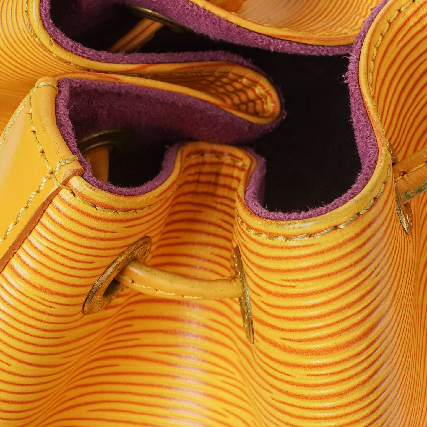 Louis Vuitton Petit Noe Yellow EPI Leather Shoulder Bag