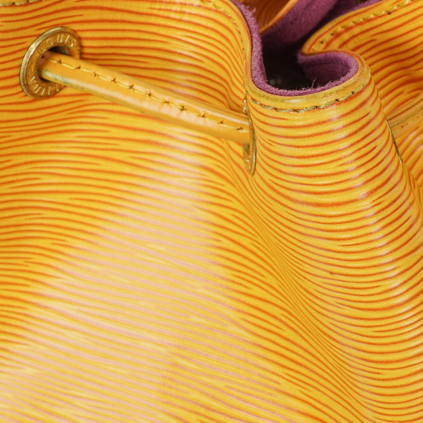 Louis Vuitton Petit Noe Yellow EPI Leather Shoulder Bag