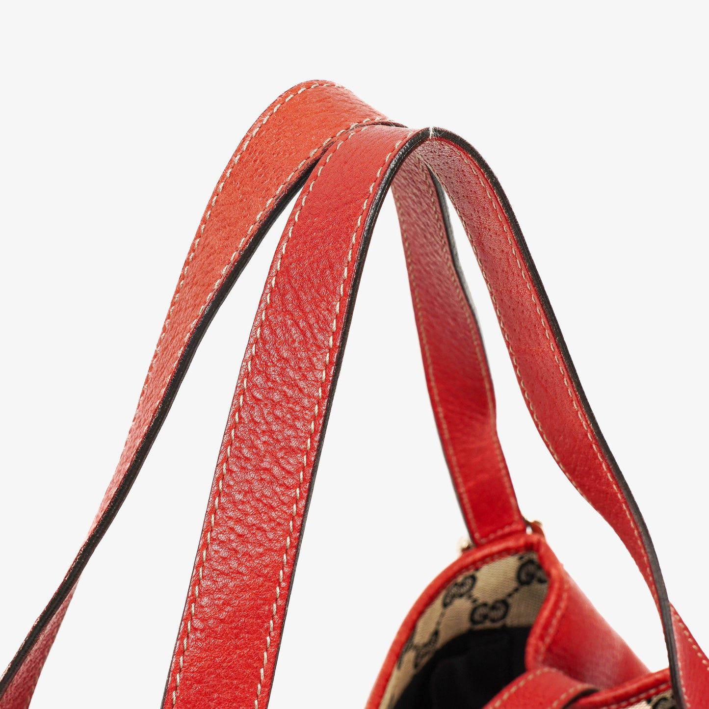 Gucci Abbey Red Leather Tote Bag