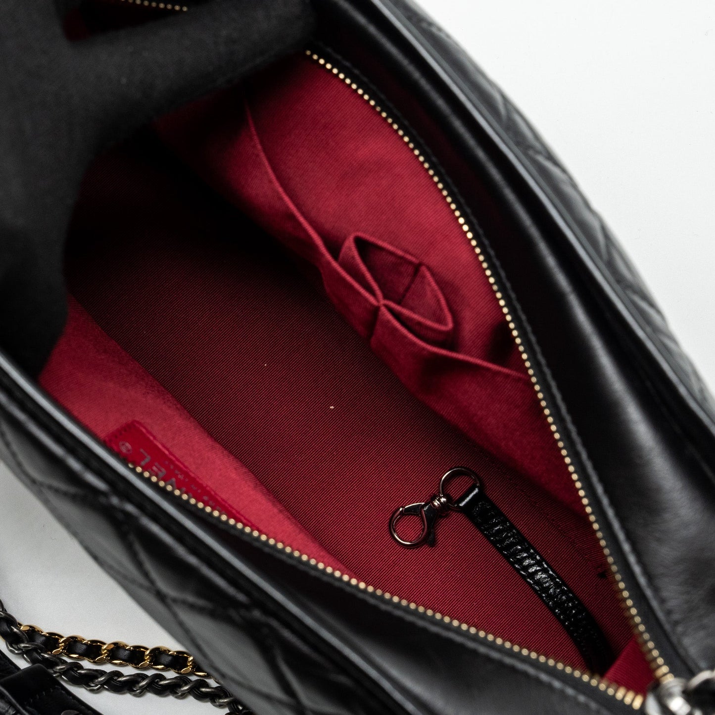 Chanel Medium Gabrielle Hobo Bag Aged Calfskin Black Multicolour Hardware
