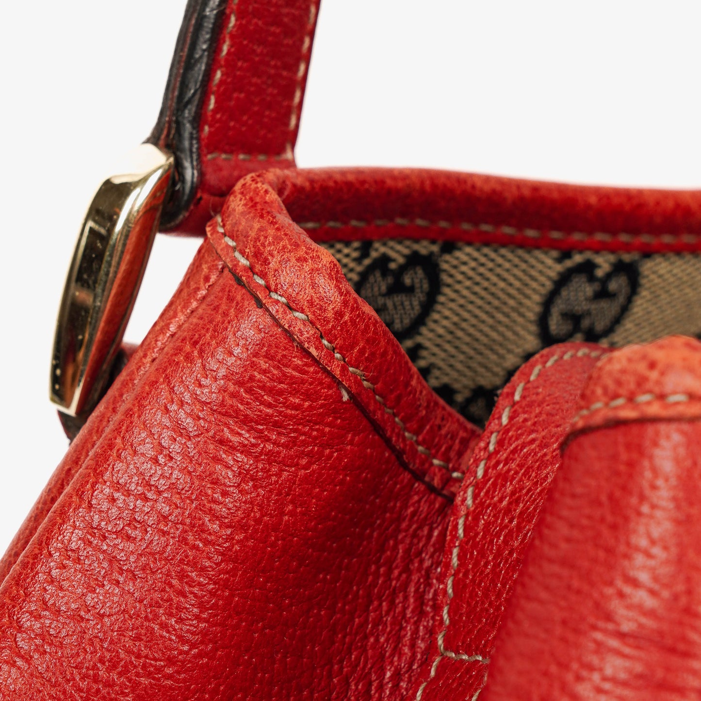 Gucci Abbey Red Leather Tote Bag