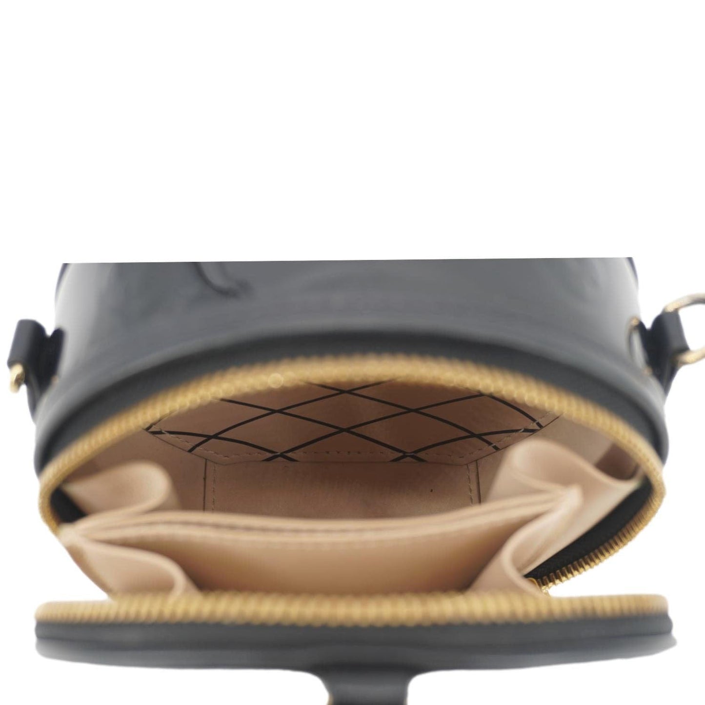 LOUIS VUITTON Boite Chapeau Souple Mini Monogram Vernis Shoulder Bag Black