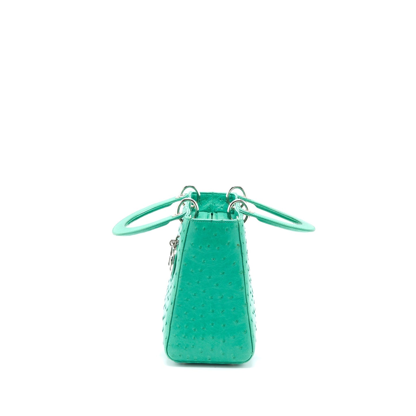 Dior Medium Lady Dior Ostrich Green