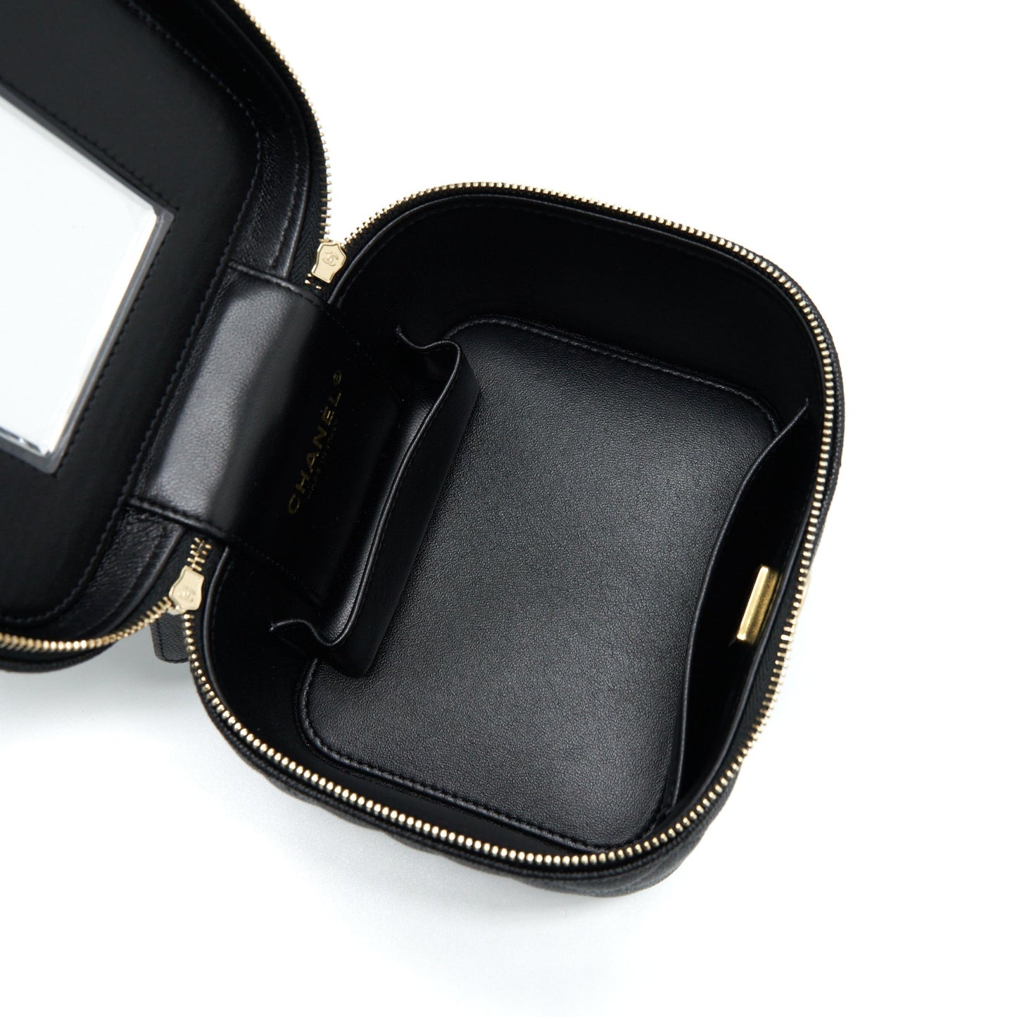 Chanel 22S Top Handle Vanity Caviar Black L