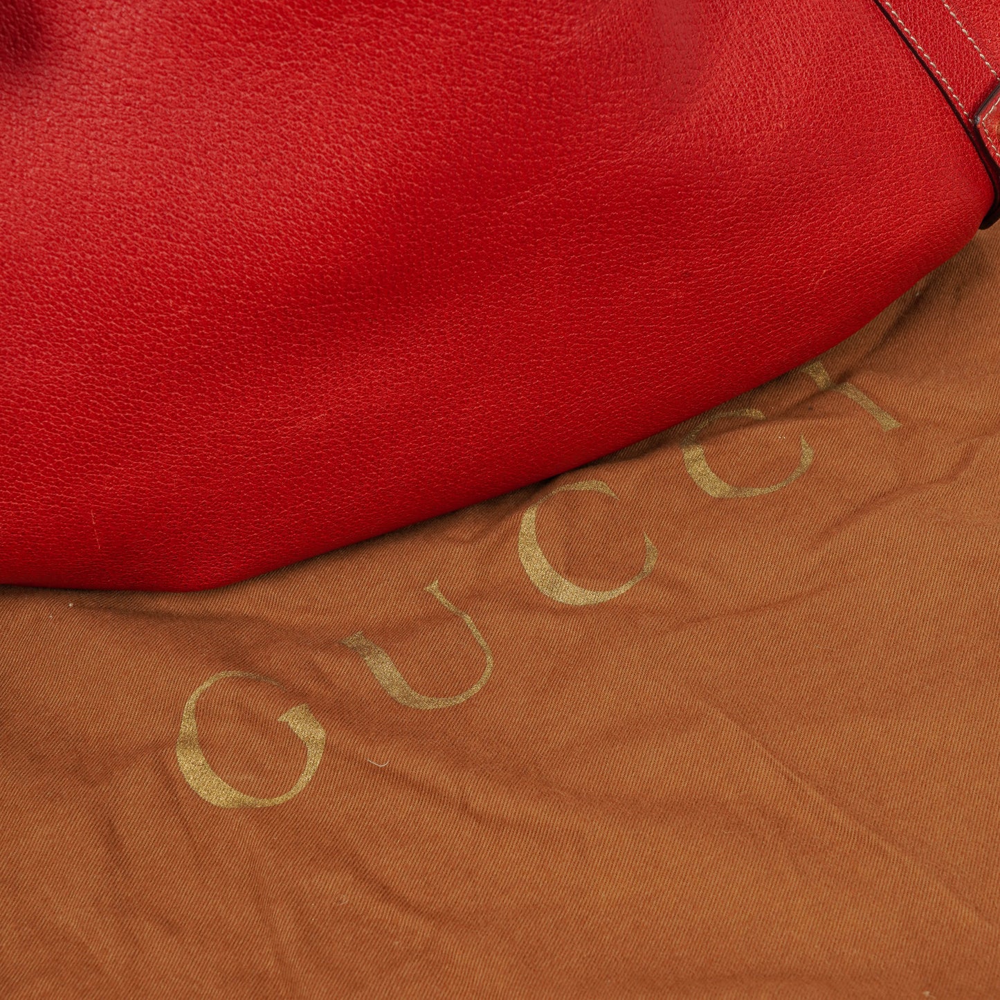 Gucci Abbey Red Leather Tote Bag