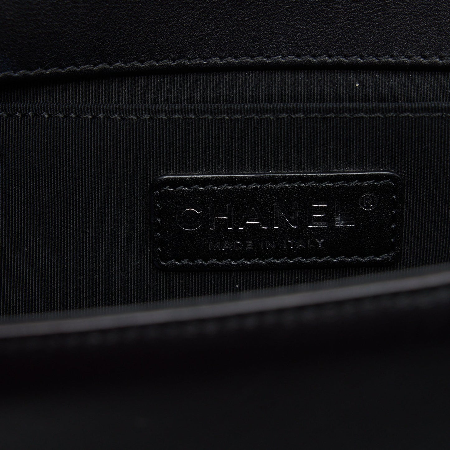 Chanel Medium Boy Bag Quilted And Chevron Calfskin Black