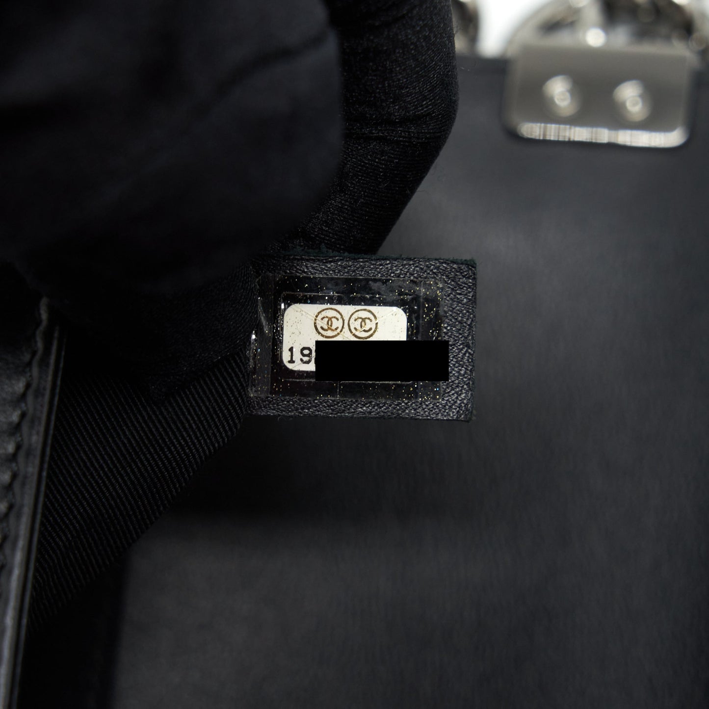Chanel Medium Boy Bag Quilted And Chevron Calfskin Black