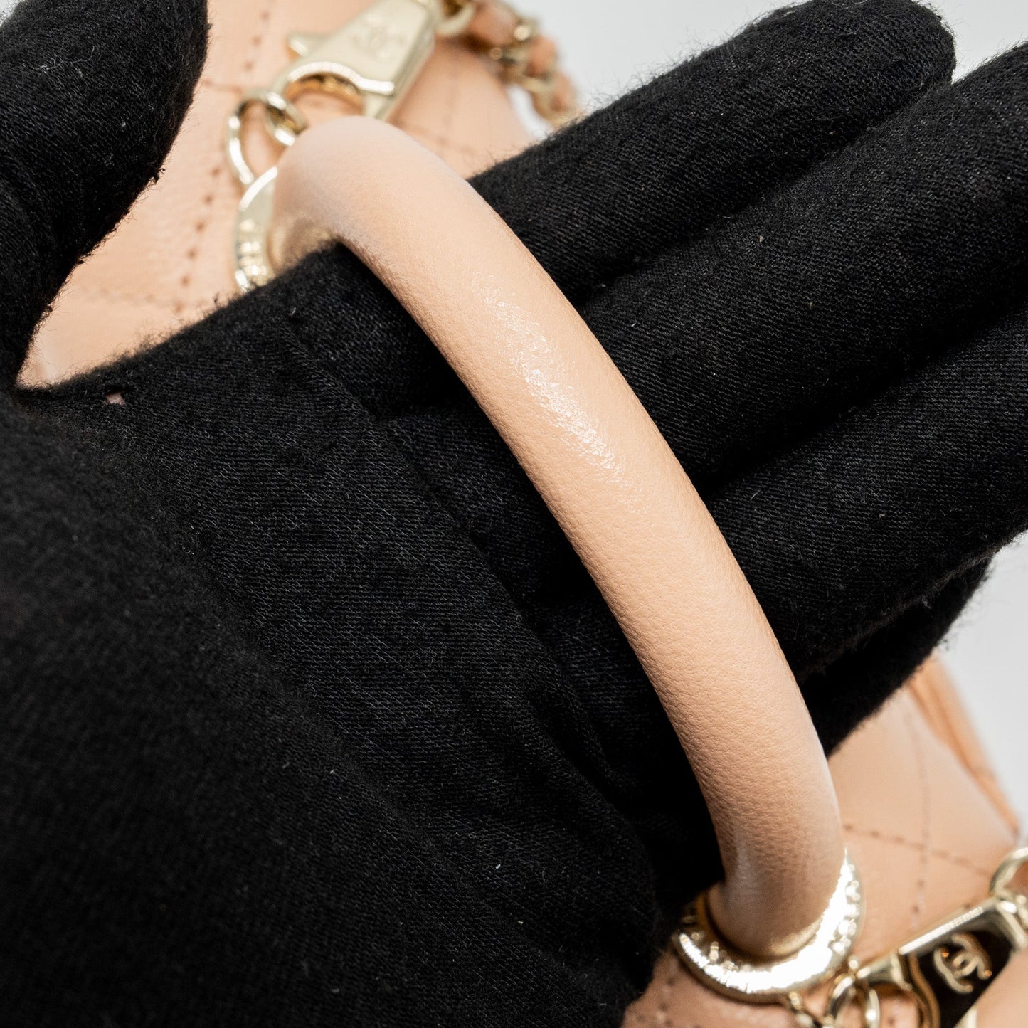 Chanel Mini Coco Handle Caviar Beige L