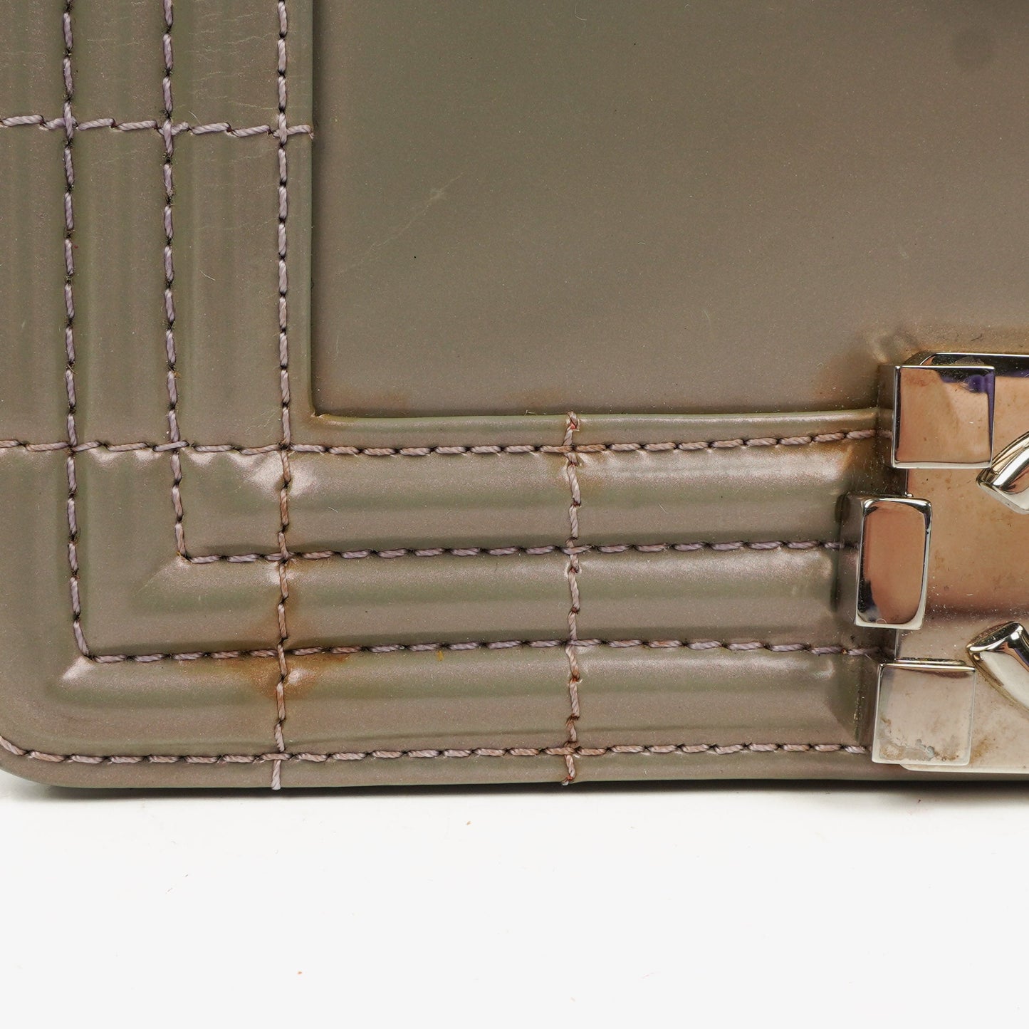 Chanel Light Purple Iridescent Glazed Calfskin Small Boy Flap Bag