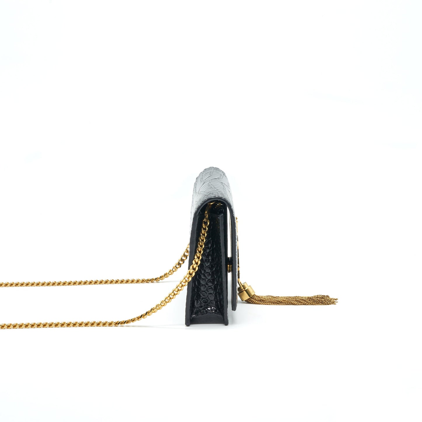 Saint Laurent / Kate Small Chain Wallet with Tassel Black