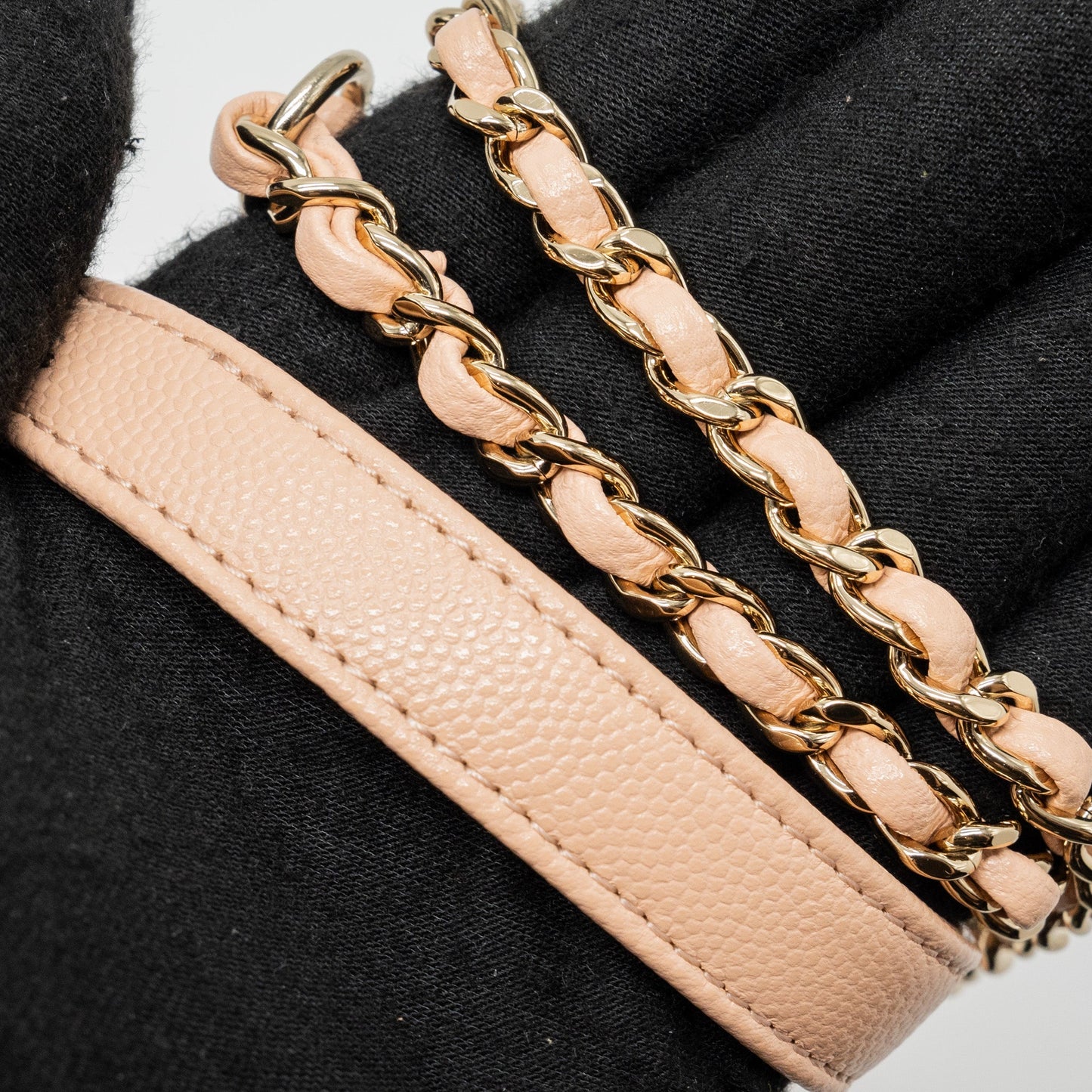 Chanel Mini Coco Handle Caviar Beige L