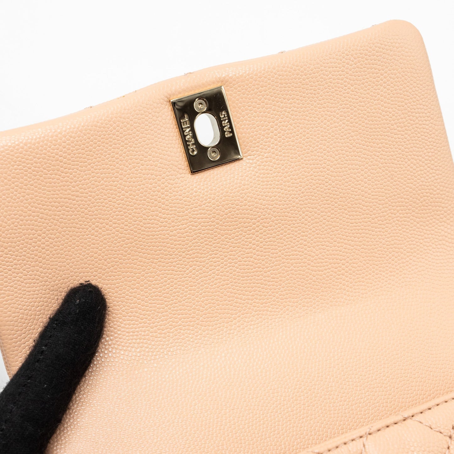 Chanel Mini Coco Handle Caviar Beige L