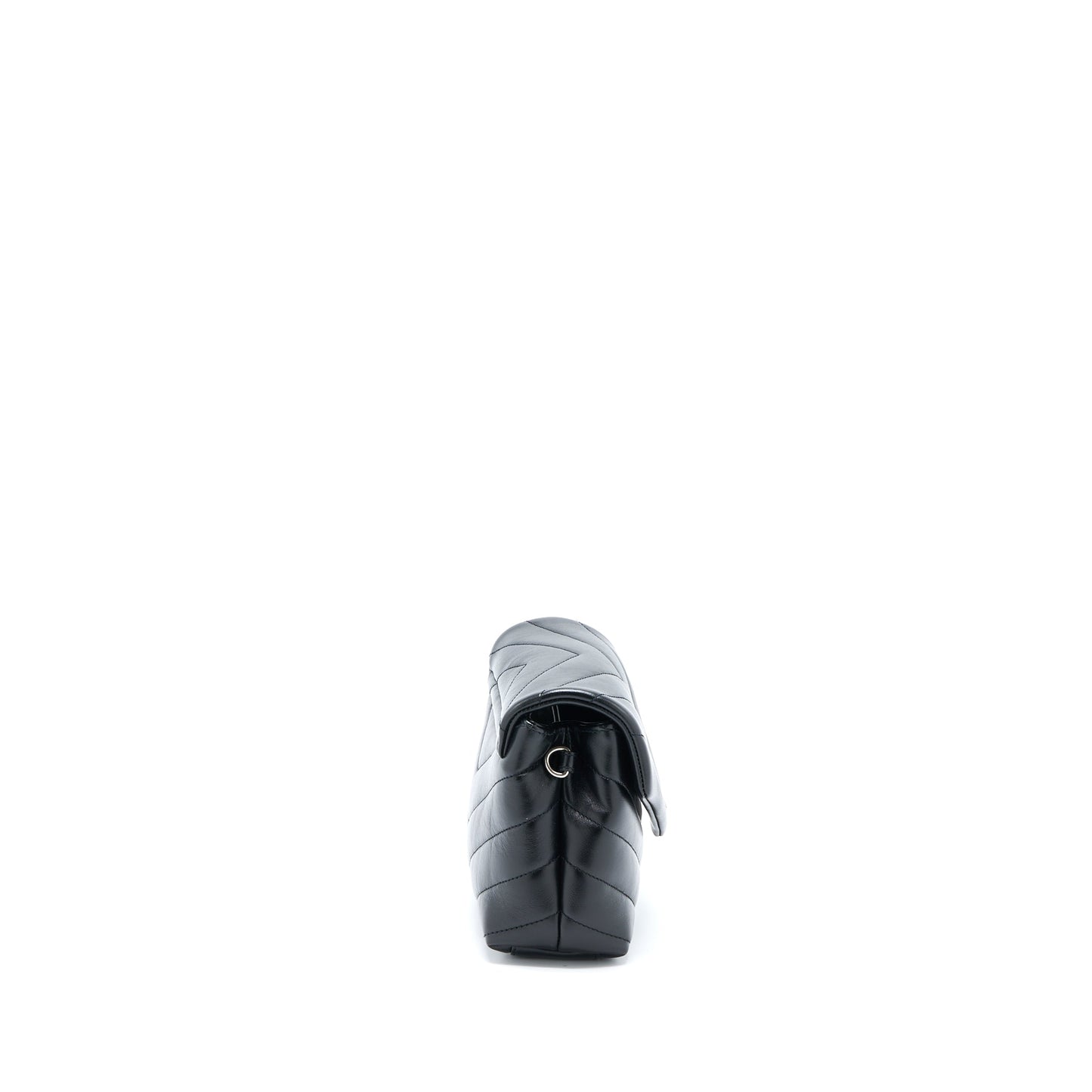 Saint Laurent LouLou Toy Strap Purse Calfskin Black