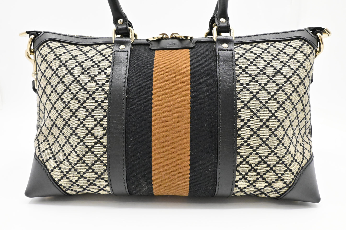 Gucci 2-Way Bag in Black Diamante Canvas