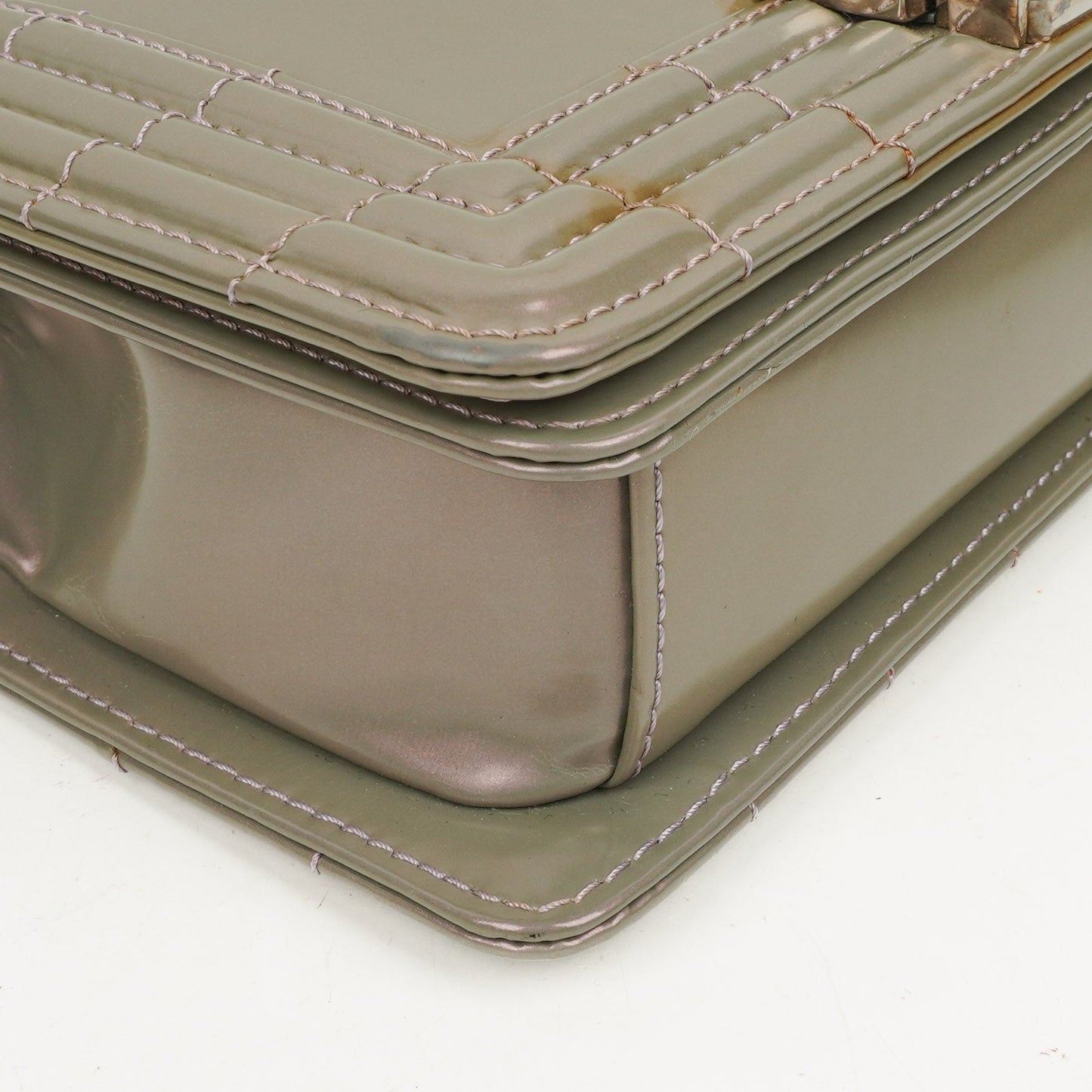 Chanel Light Purple Iridescent Glazed Calfskin Small Boy Flap Bag
