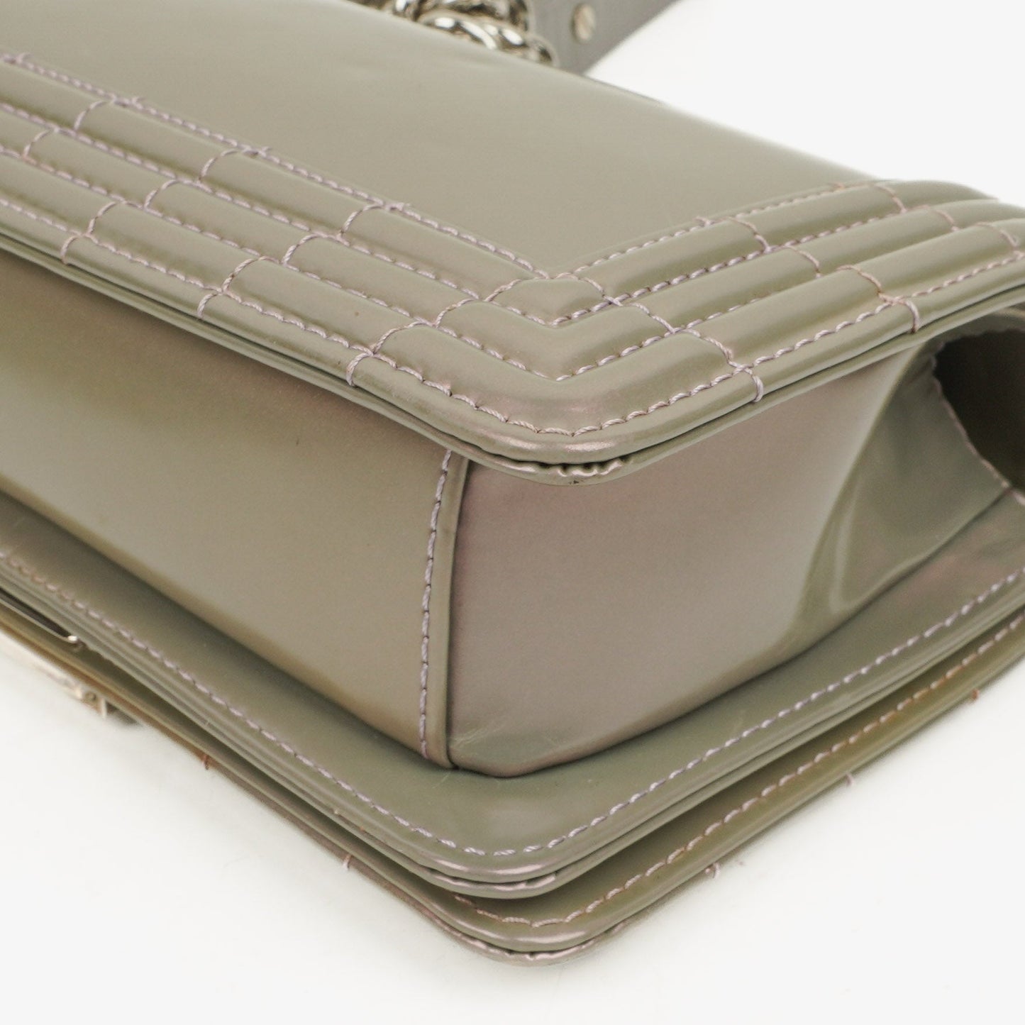 Chanel Light Purple Iridescent Glazed Calfskin Small Boy Flap Bag