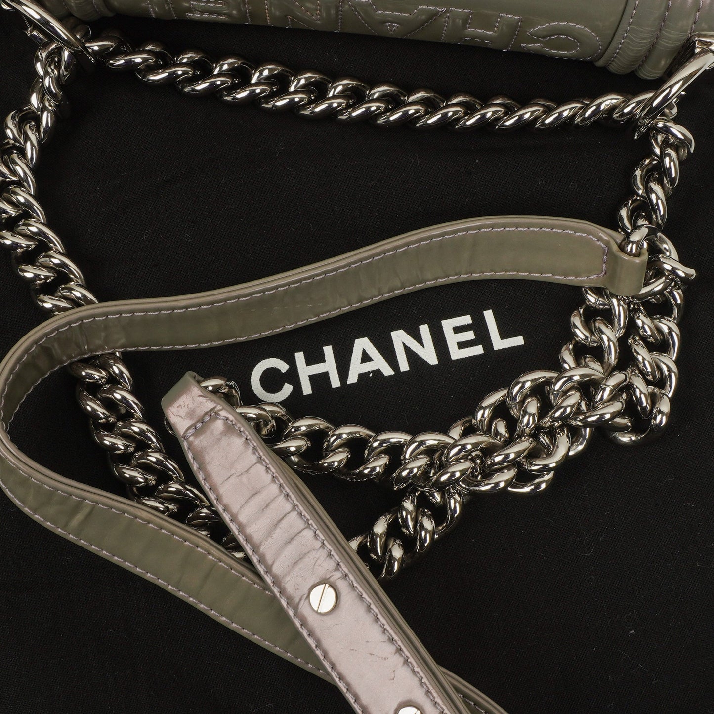 Chanel Light Purple Iridescent Glazed Calfskin Small Boy Flap Bag