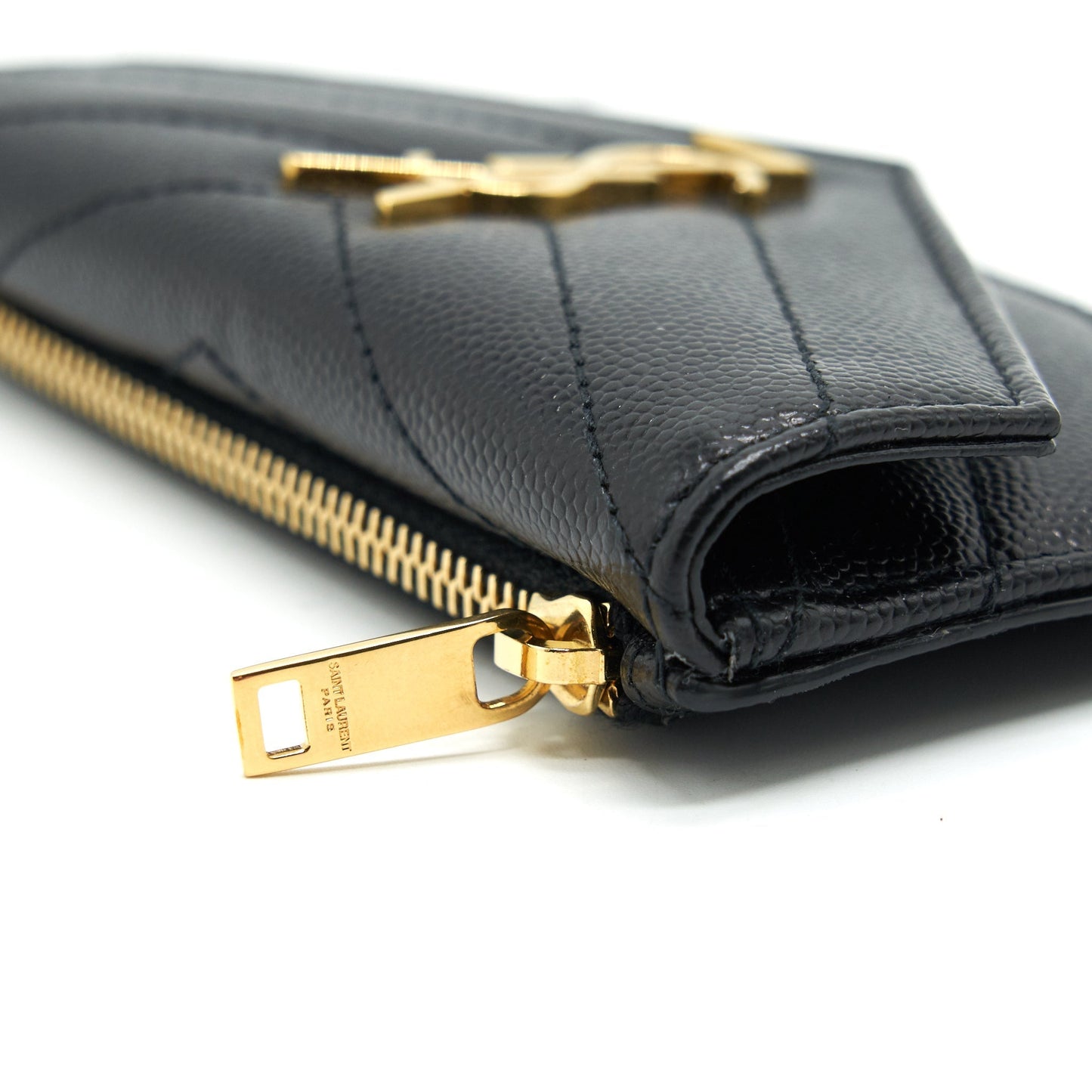 Saint Laurent / Zipped Cardholder in Black