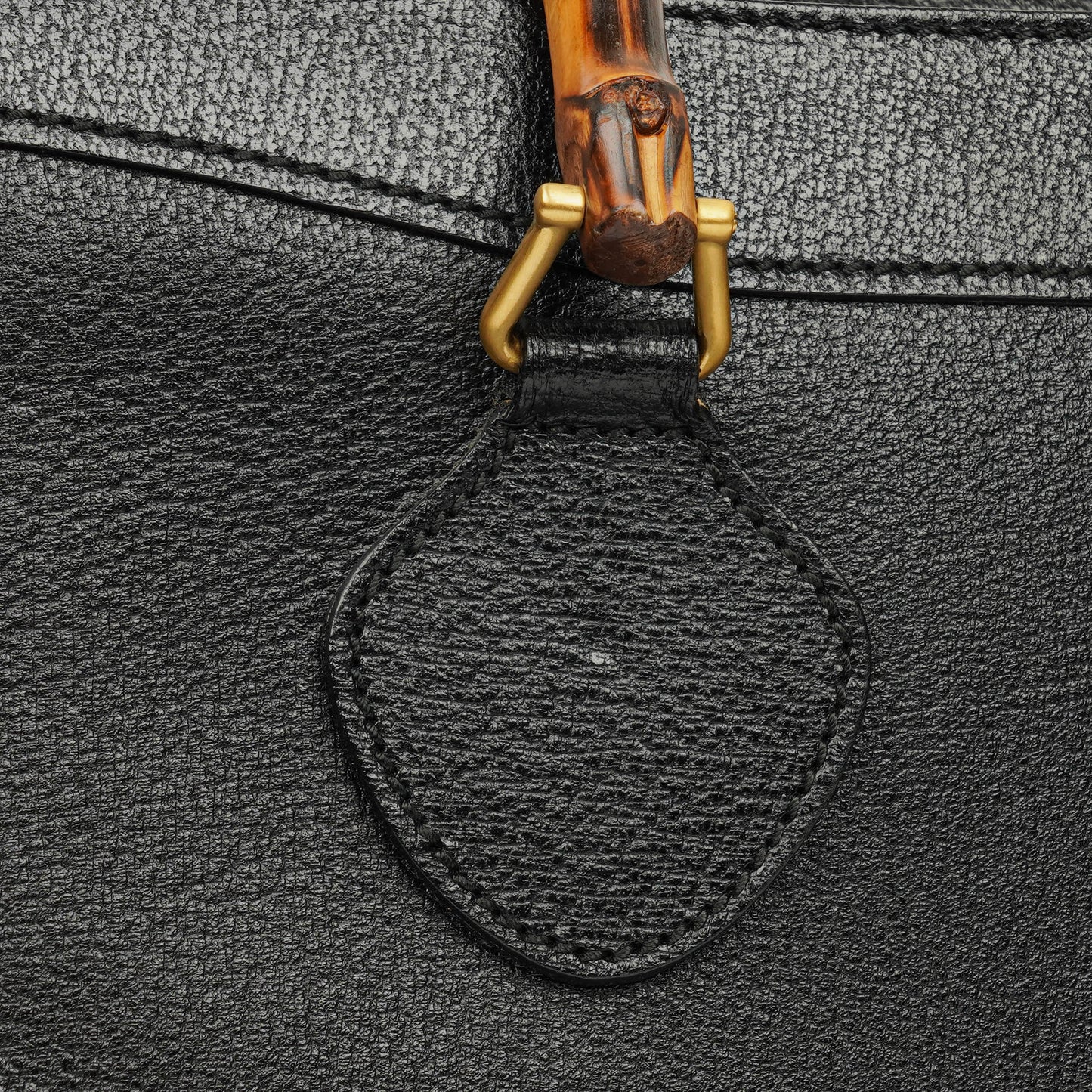 Gucci Vintage Diana Leather Bamboo Tote