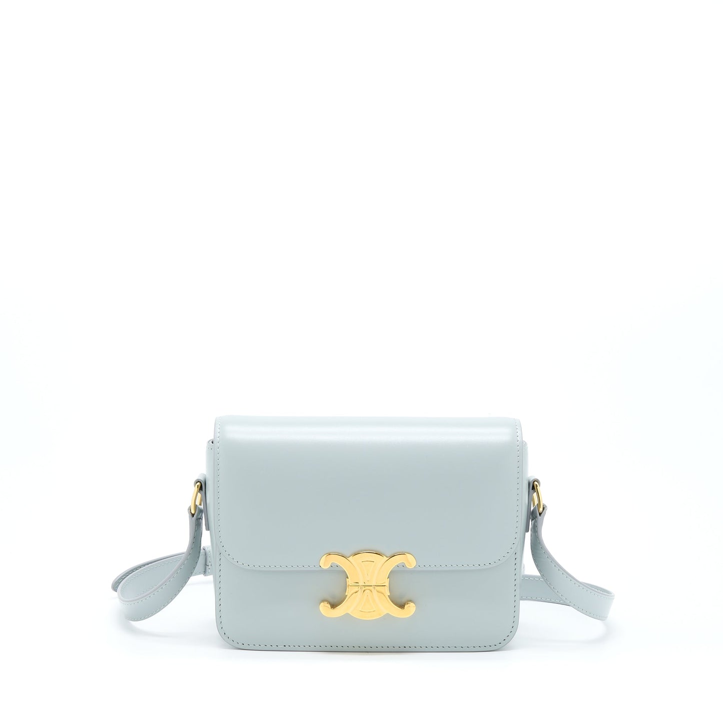 Celine Teen Triomphe Purse Calfskin Mineral
