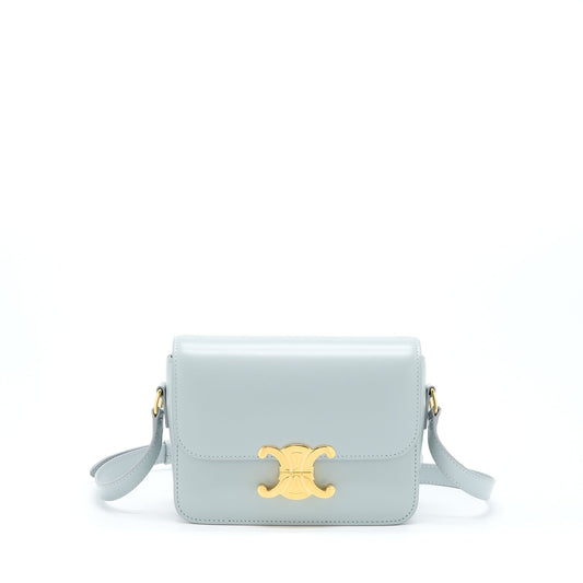Celine Teen Triomphe Purse Calfskin Mineral