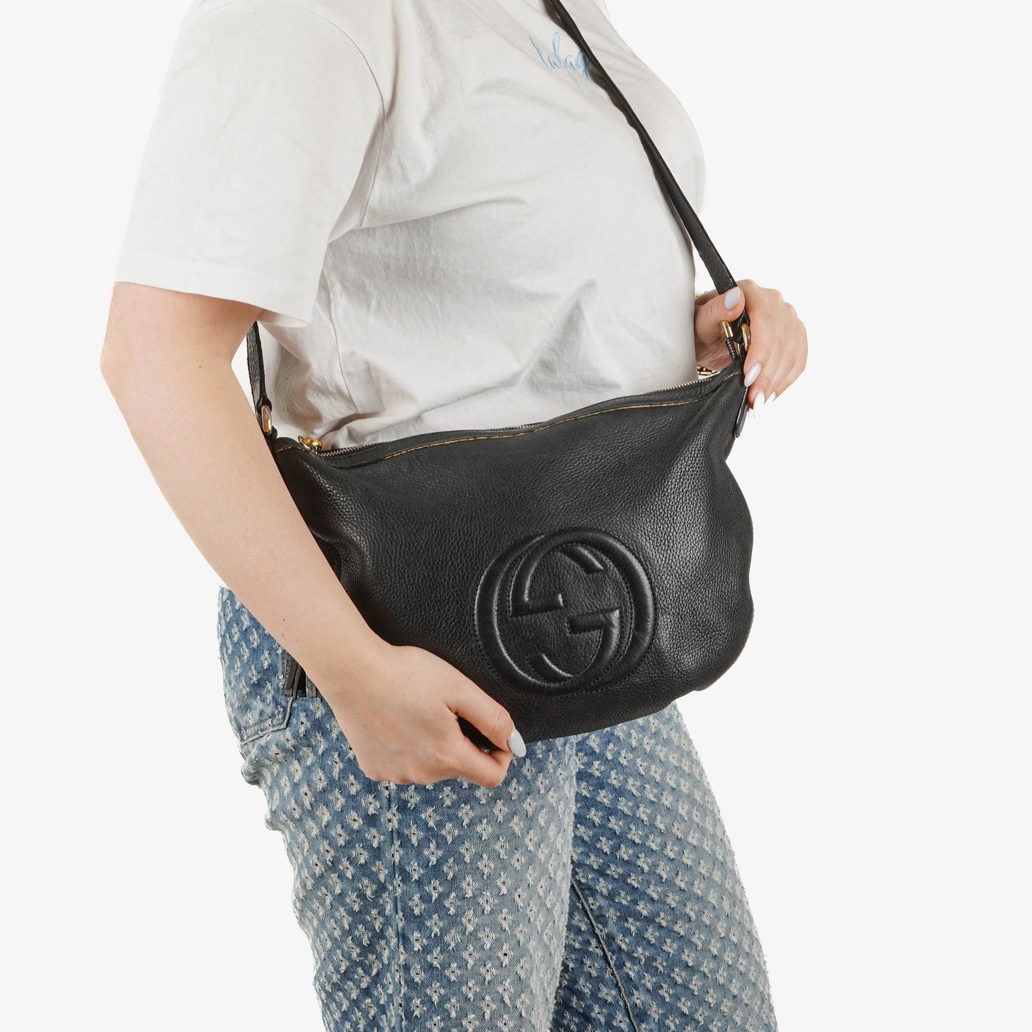 Gucci Soho Black Pebbled Leather Bag