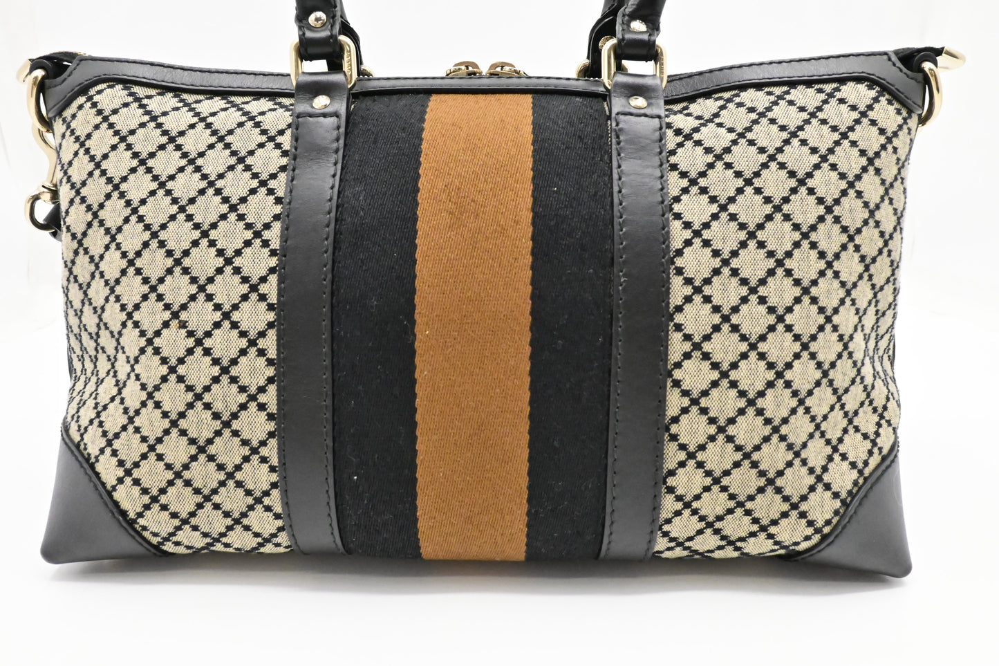 Gucci 2-Way Bag in Black Diamante Canvas