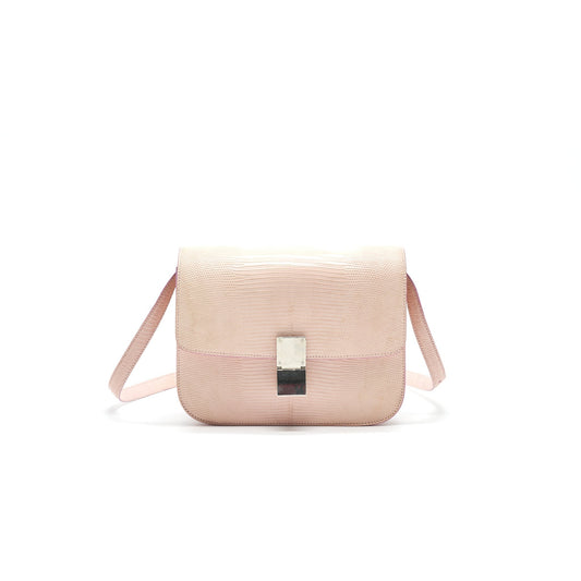 Celine Classic Purse in Lizard Light Pink