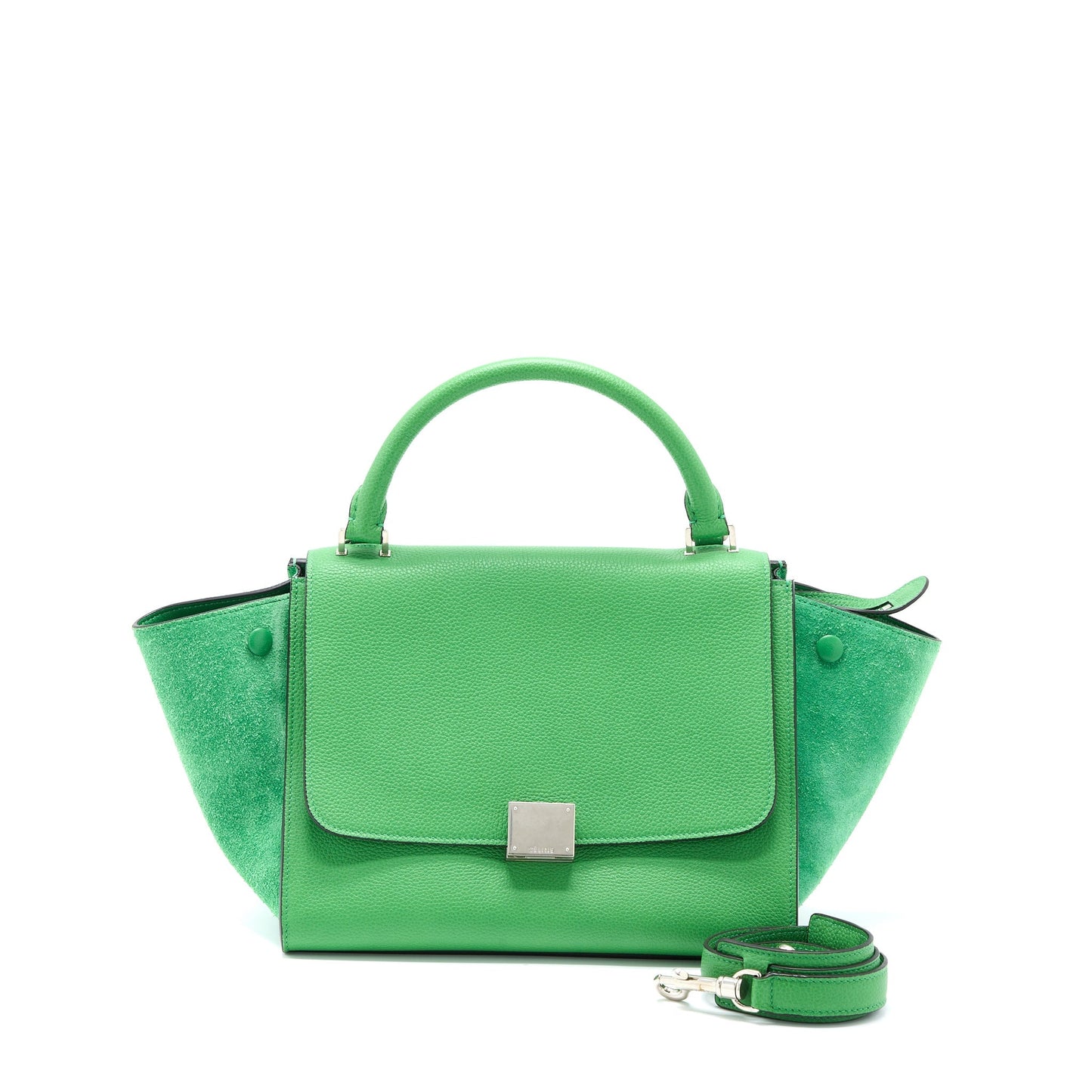 Celine Small Trapeze Purse Calfskin/Suede Green