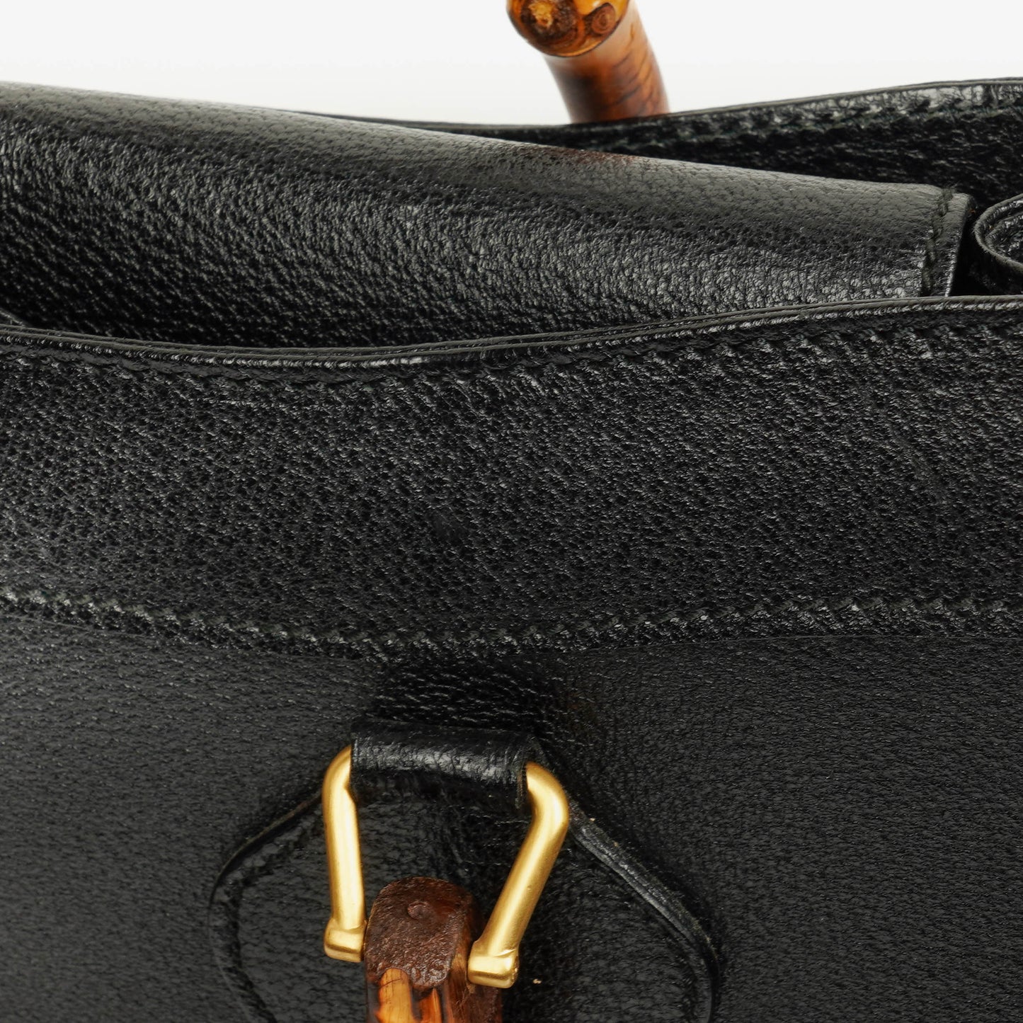 Gucci Vintage Diana Leather Bamboo Tote
