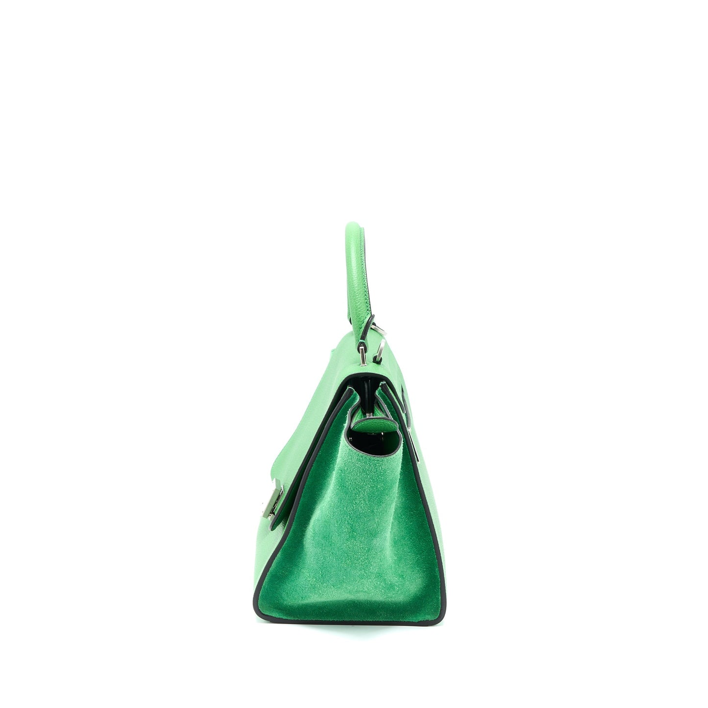 Celine Small Trapeze Purse Calfskin/Suede Green