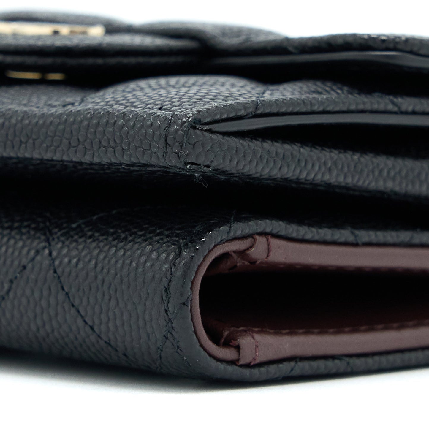 Chanel Small Compact Wallet Caviar Black L