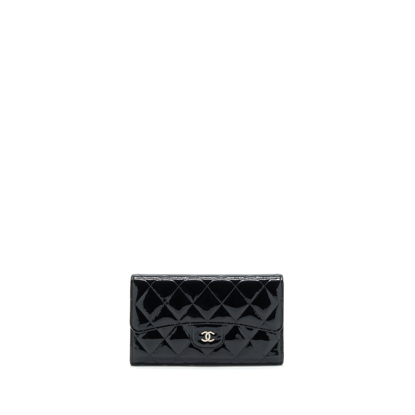 Chanel Classic Flap Long Wallet Patent Black