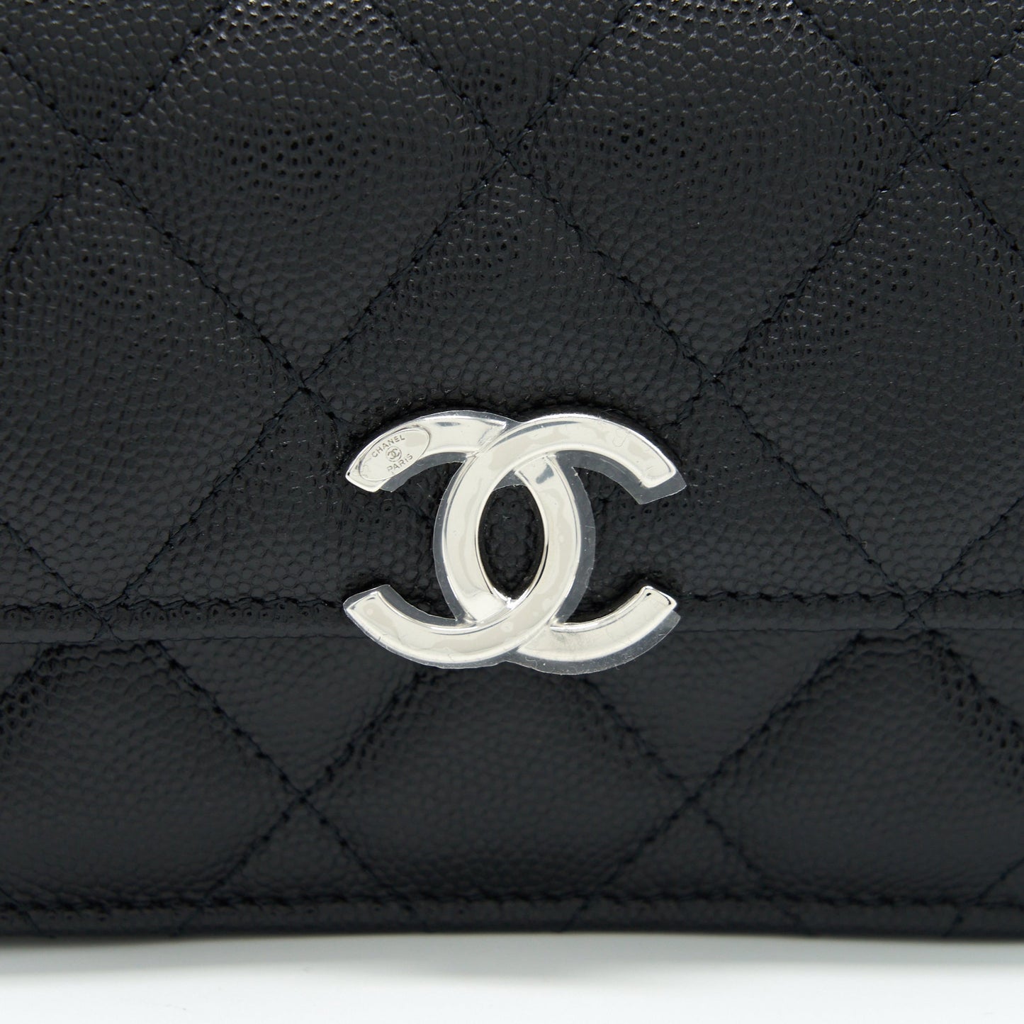 Chanel 22S Giant Chain Top Handle Mini Flap Bag Caviar Black