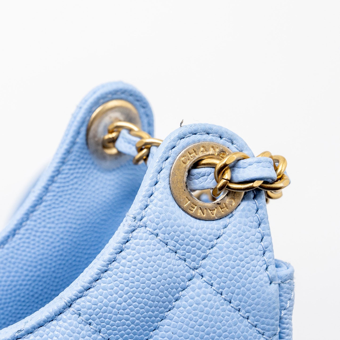 Chanel 23c Small Hobo Bag Caviar Light Blue (Microchip)
