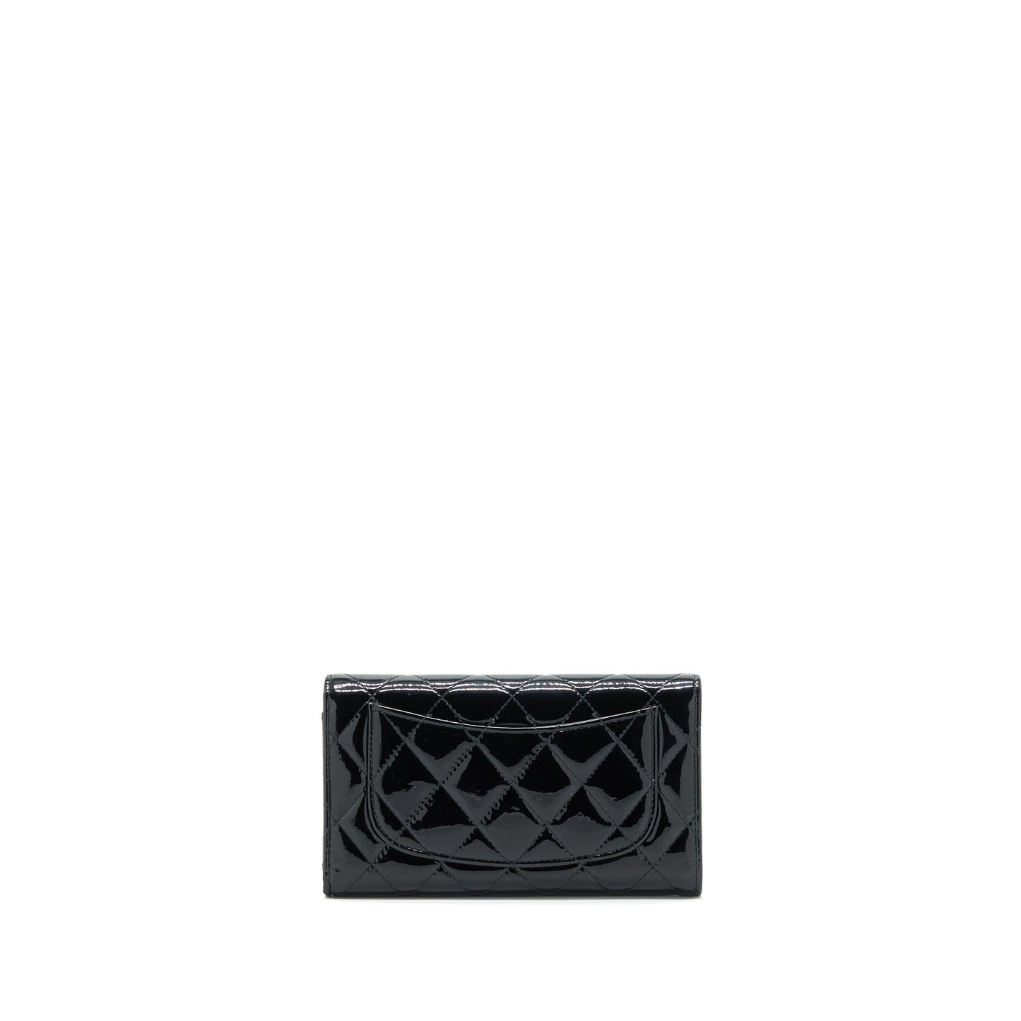Chanel Classic Flap Long Wallet Patent Black